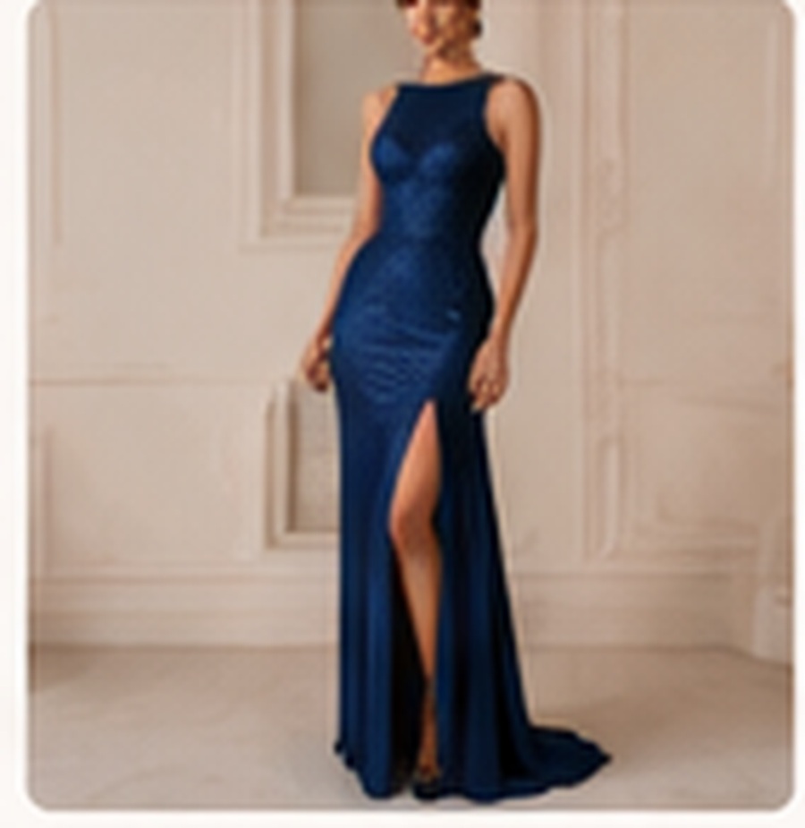 Vestido azul para graduación